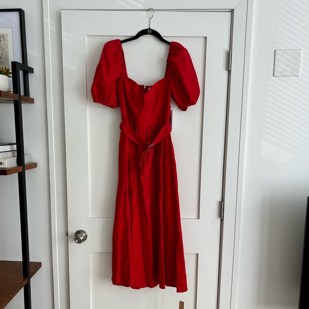 Reformation Tien Linen Dress
